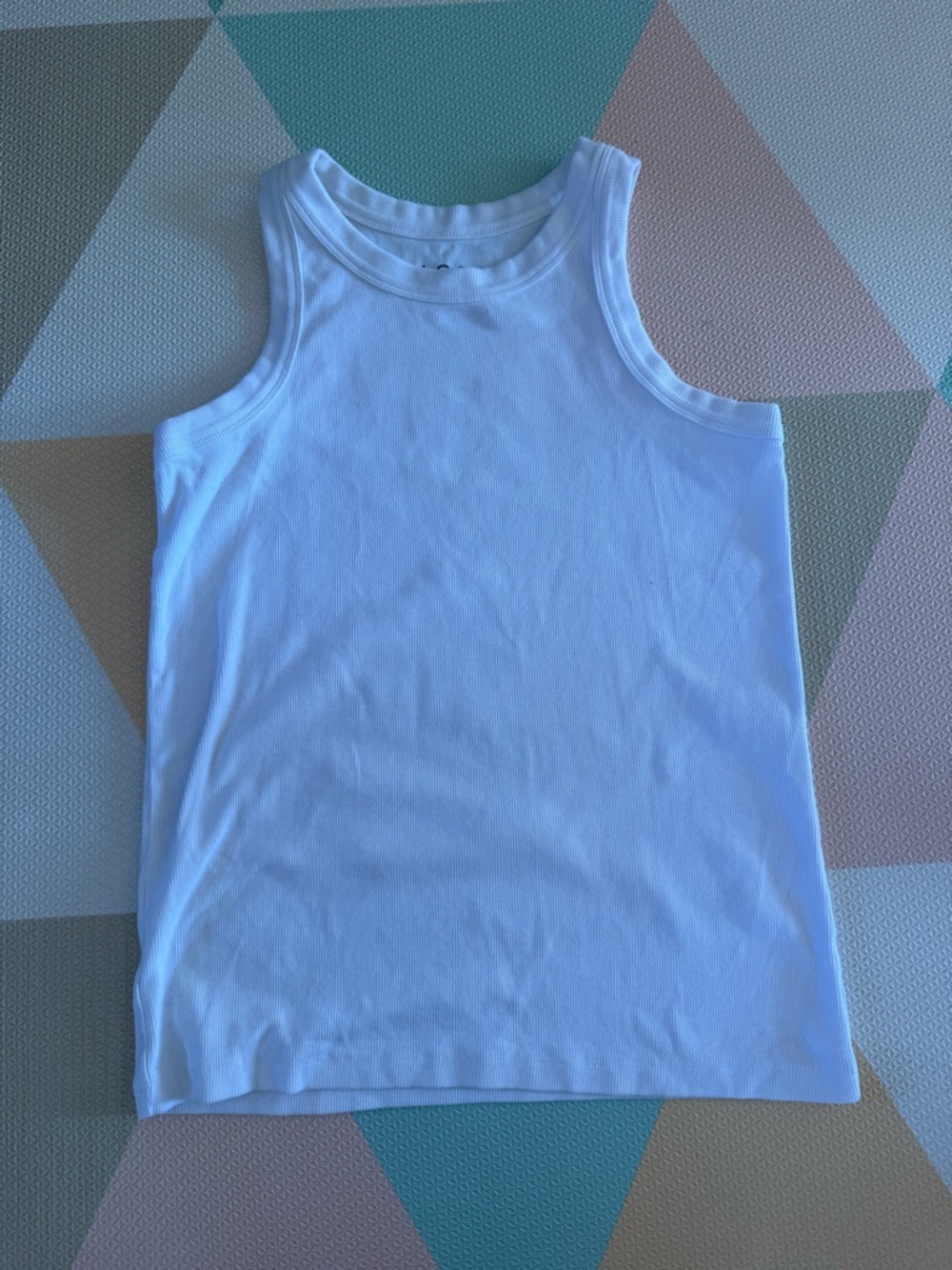 LOFT White Ribbed Tank Top